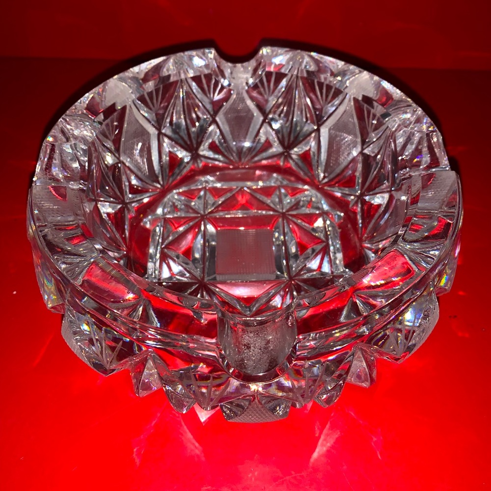 Beautiful Cut Glass Ashtray